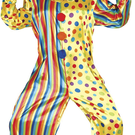 Feestbazaar Gekleurde Clown Jumpsuit volwassen