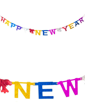 Feestbazaar Gekleurde Letterslinger Happy New Year