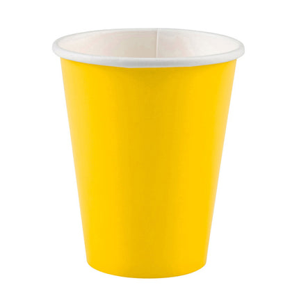 Feestbazaar Gele bekertjes karton 250ml (8st)