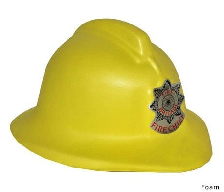 Feestbazaar Gele brandweerhelm kind foam