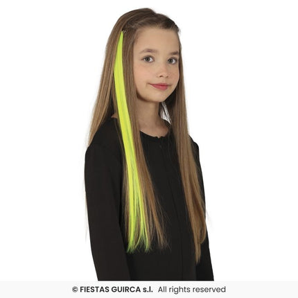 Feestbazaar Gele Hair Extensions 50cm (3st)