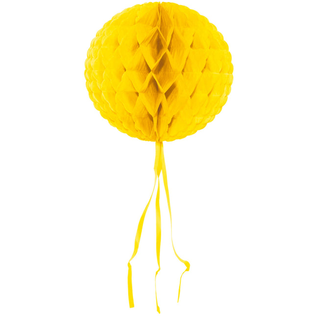 Feestbazaar Gele honeycomb bol - 30 cm