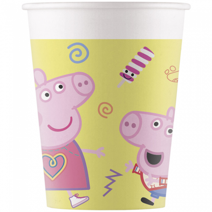 Feestbazaar Gele Peppa Pig Feestbekers (8st)