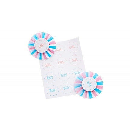 Feestbazaar Gender Reveal Badges Boy Or Girl