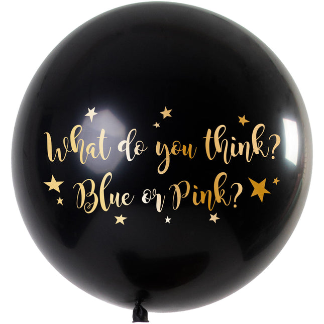 Feestbazaar Gender Reveal Ballon Metallic Goud Boy (90cm)