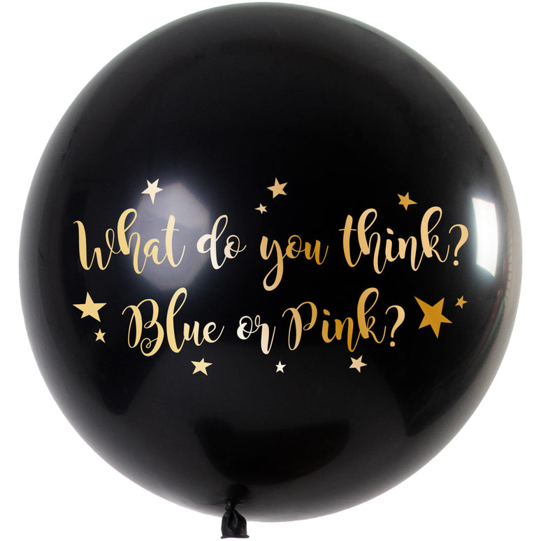 Feestbazaar Gender Reveal Ballon Metallic Goud Boy (90cm)