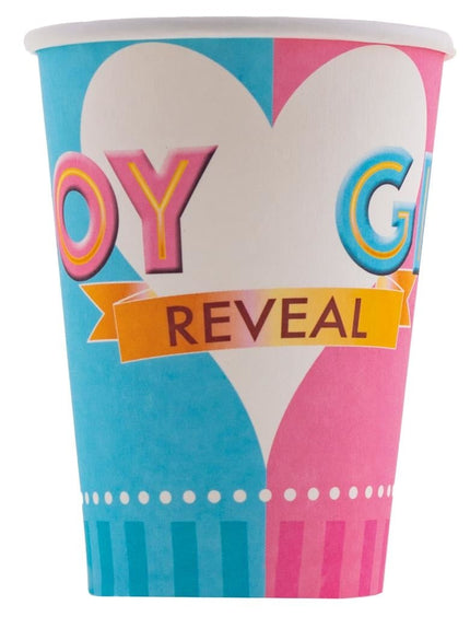 Feestbazaar Gender Reveal Bekers 25cl - 8 stuks