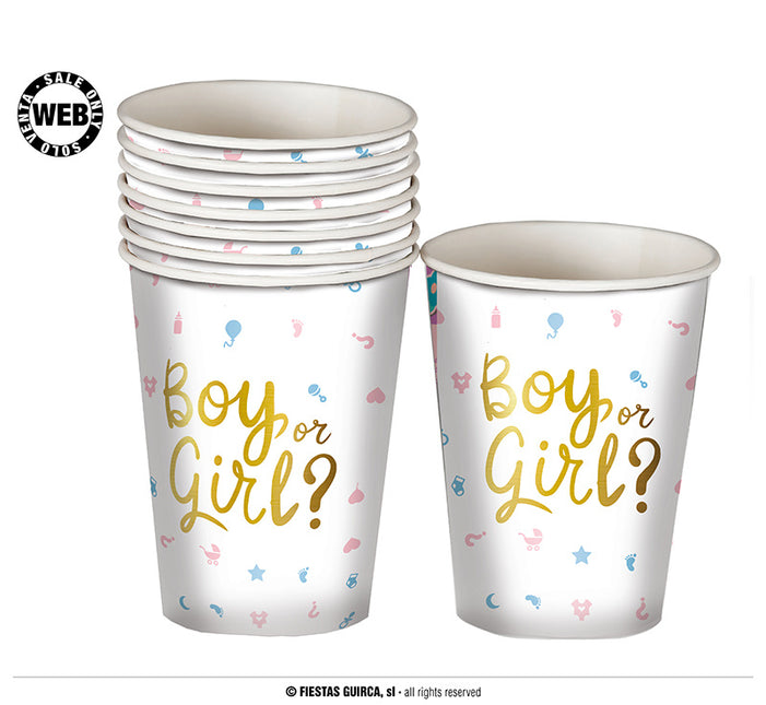 Feestbazaar Gender Reveal Bekers Boy Or Girl (6st)