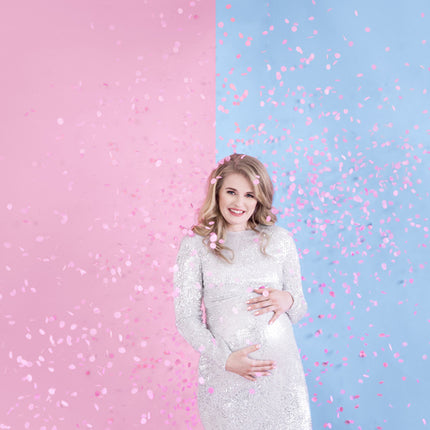 Feestbazaar Gender reveal confetti kanon Pink - Ready to pop 60cm