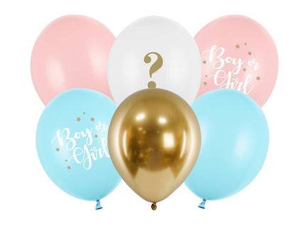 Feestbazaar Gender Reveal Geboorte Ballonnen Mix (6st)