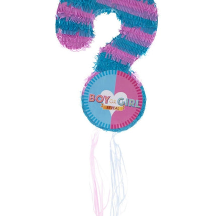 Feestbazaar Gender Reveal Party Piñata Vraagteken - 51x34cm
