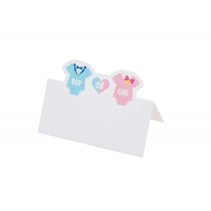 Feestbazaar Gender Reveal Tafel Naambordjes (6st)