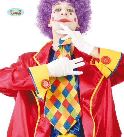 Feestbazaar Geruite Stropdas Clown