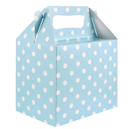 Feestbazaar Geschenkdoosje Babyshower Babyblauw met Stippen