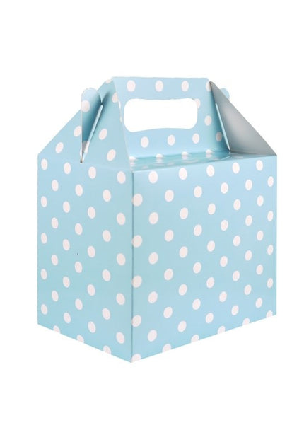 Feestbazaar Geschenkdoosje Babyshower Babyblauw met Stippen