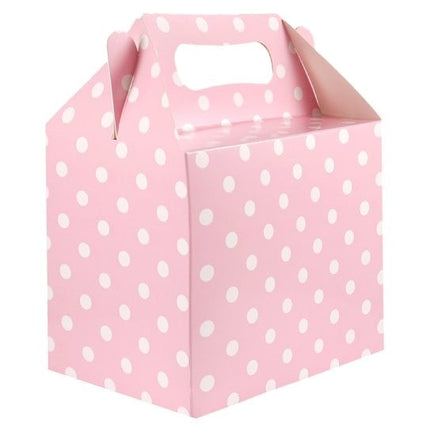 Feestbazaar Geschenkdoosje Babyshower Babyroze met Stippen