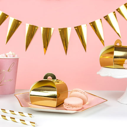 Feestbazaar Geschenkdoosjes Goud (10st)