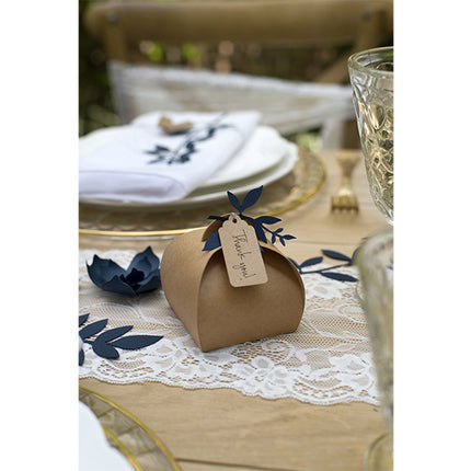 Feestbazaar Geschenkdoosjes Kraft Met Tags (10st)