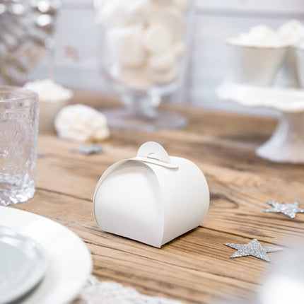 Feestbazaar Geschenkdoosjes wit (10st)
