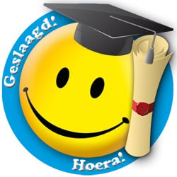 Feestbazaar Geslaagd Huldebord 50cm