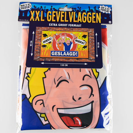 Feestbazaar Geslaagd vlag 100x150cm