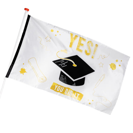Feestbazaar Geslaagd Vlag Wit Yes You Did It