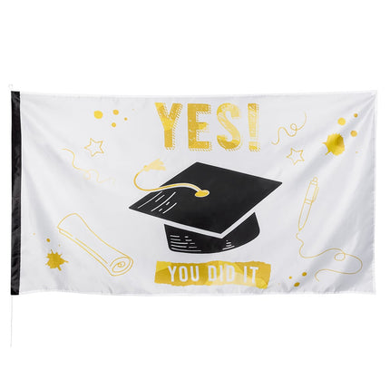 Feestbazaar Geslaagd Vlag Wit Yes You Did It