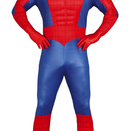 Feestbazaar Gespierde Spiderman Kostuum Man