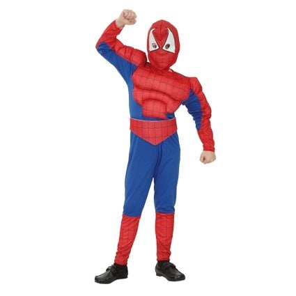 Feestbazaar Gespierde spiderman pak kind