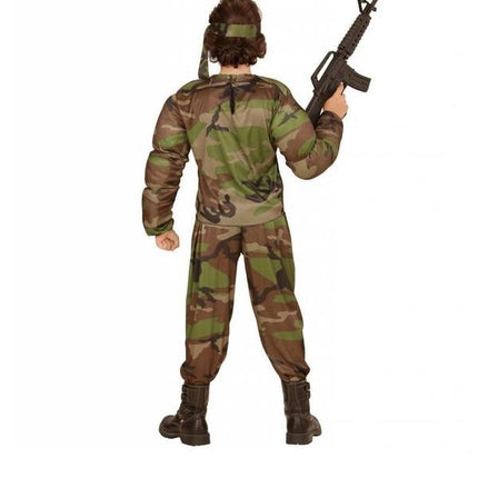 Feestbazaar Gespierde super soldaten kostuum kind