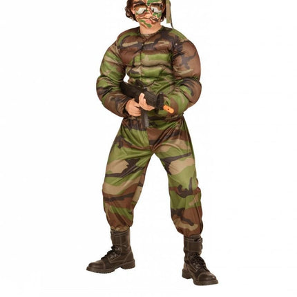 Feestbazaar Gespierde super soldaten kostuum kind