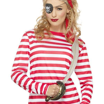 Feestbazaar Gestreept T-shirt rood/wit man-vrouw