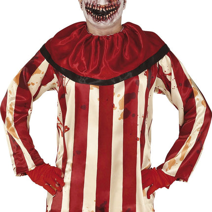 Feestbazaar Gestreepte Killer Clown Jumpsuit