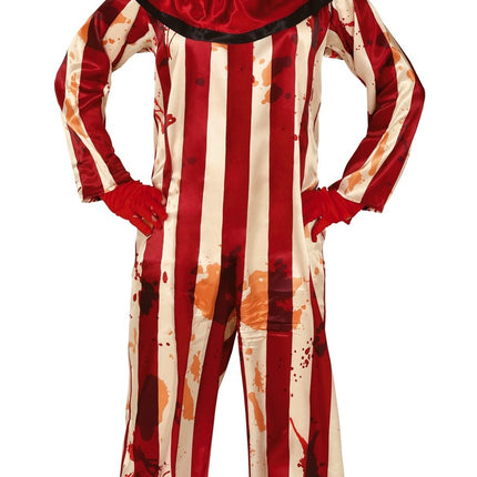Feestbazaar Gestreepte Killer Clown Jumpsuit