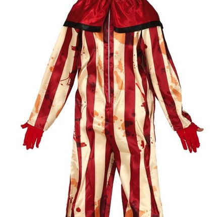 Feestbazaar Gestreepte Killer Clown Jumpsuit
