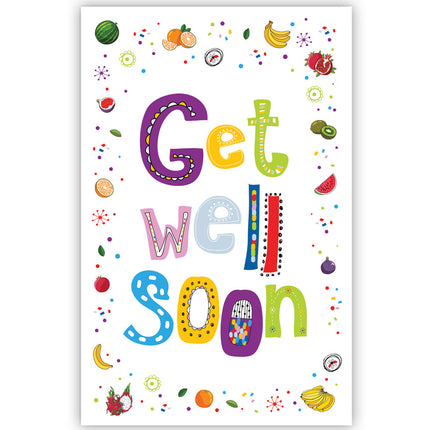Feestbazaar Get Well Soon Fruit Kaart Print
