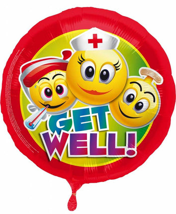 Feestbazaar Get Well Soon Smiley Folieballon