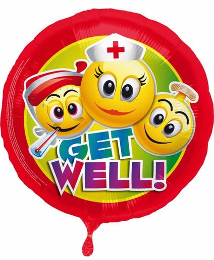 Feestbazaar Get Well Soon Smiley Folieballon