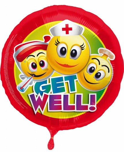 Feestbazaar Get Well Soon Smiley Folieballon