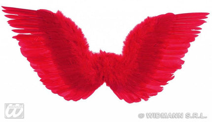 Feestbazaar Gevederde vleugels rood 86x31cm