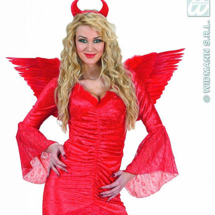 Feestbazaar Gevederde vleugels rood 86x31cm