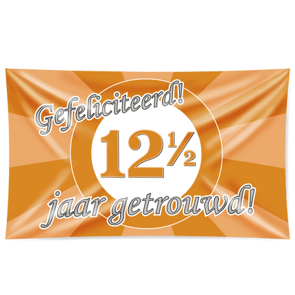 Feestbazaar Gevelvlag 12,5 Jaar Getrouwd Brons (150x90cm)