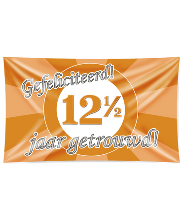 Feestbazaar Gevelvlag 12,5 Jaar Getrouwd Brons (150x90cm)