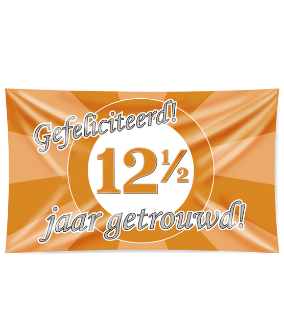 Feestbazaar Gevelvlag 12,5 Jaar Getrouwd Brons (150x90cm)