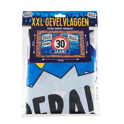 Feestbazaar Gevelvlag 30 Jaar 90x150cm