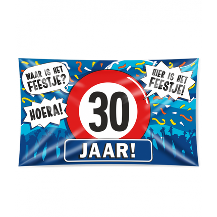Feestbazaar Gevelvlag 30 Jaar 90x150cm