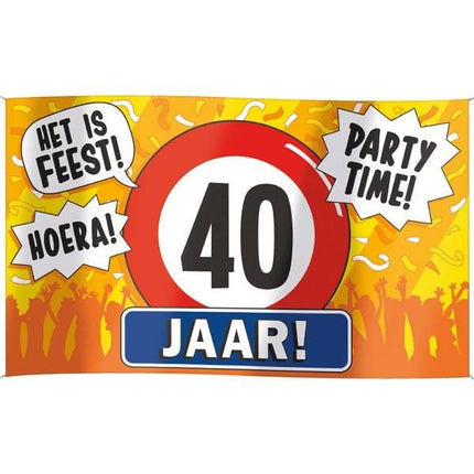 Feestbazaar Gevelvlag 40 jaar 90 x 150 cm