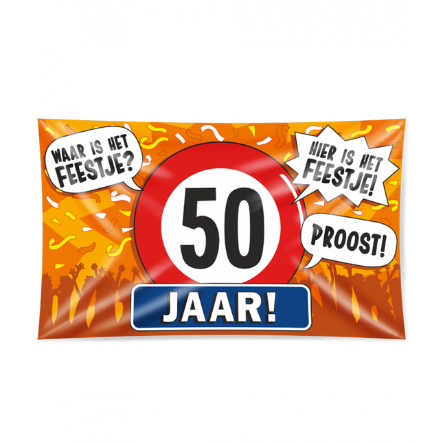Feestbazaar Gevelvlag 50 Jaar XXL