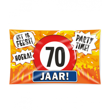 Feestbazaar Gevelvlag 70 jaar 90x150cm