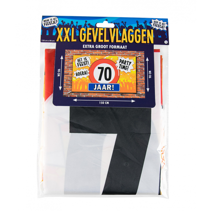 Feestbazaar Gevelvlag 70 jaar 90x150cm